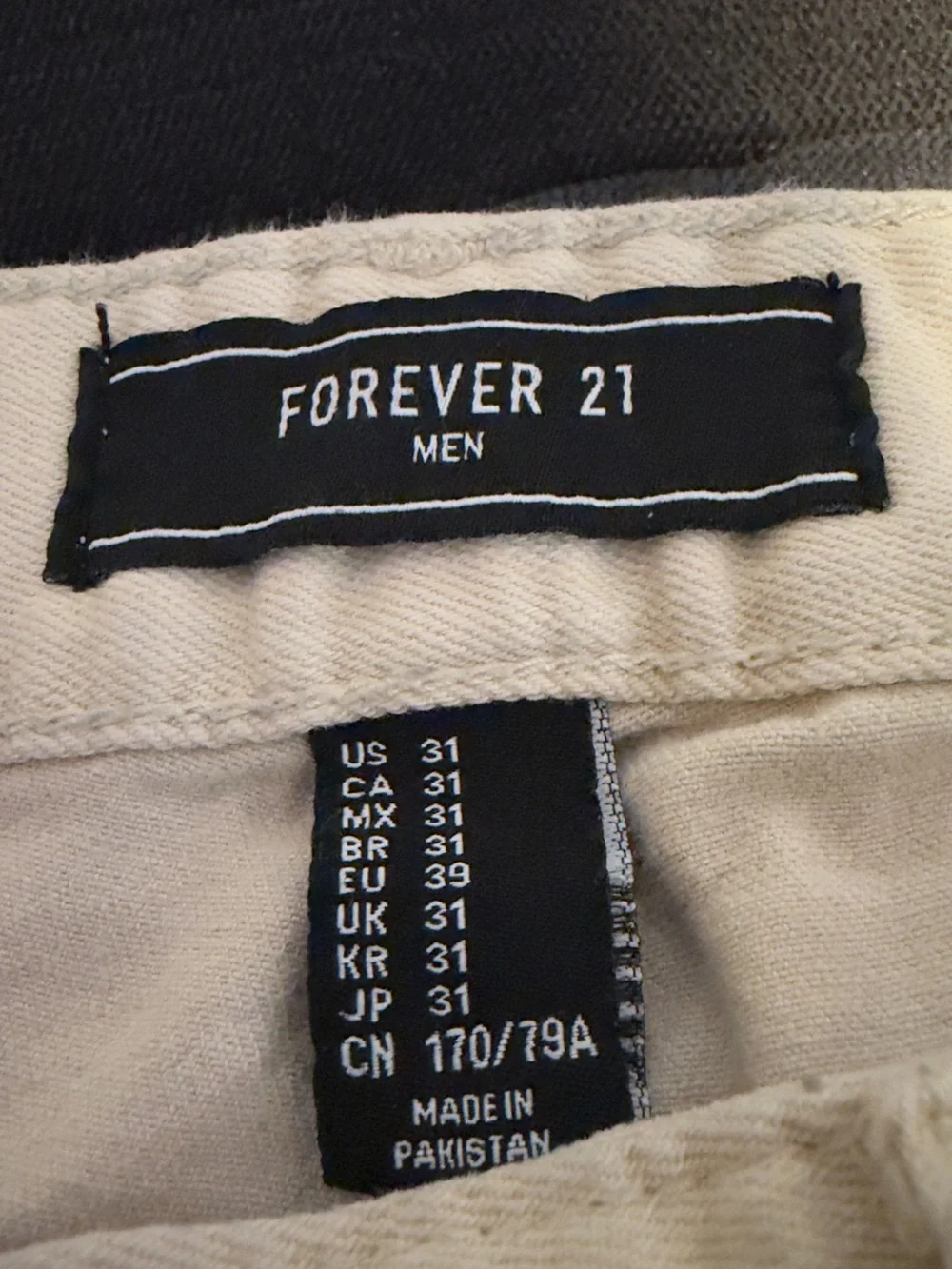 forever 21 Slim Fit Men’s Jeans in Cream by Express